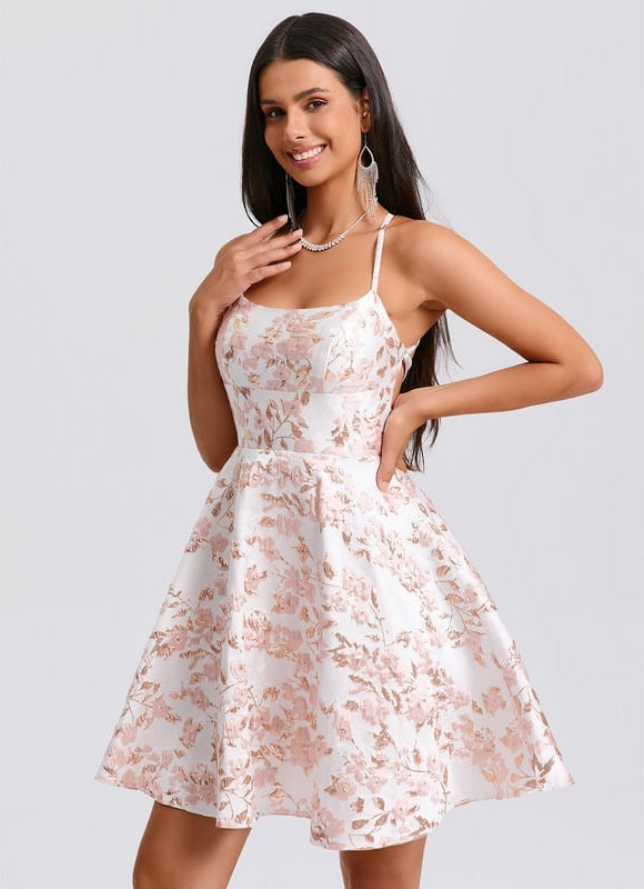 Robe De Bal Florale Rose - gallery 3
