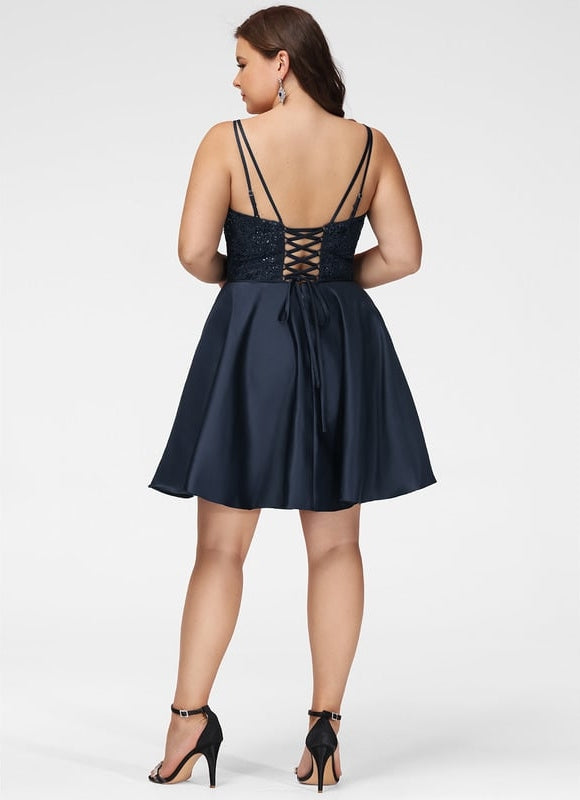 Robe De Bal Satinée À Bretelles - gallery 9