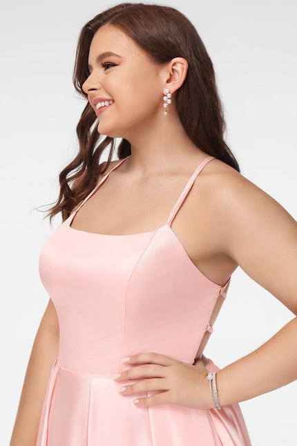 Robe De Bal Satinée À Bretelles - gallery 9