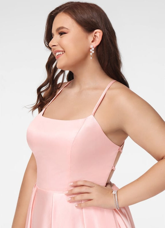 Robe De Bal Satinée À Bretelles - gallery 9