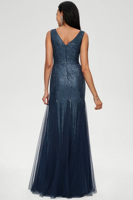 Robe De Bal Pailletée Nude - gallery 3