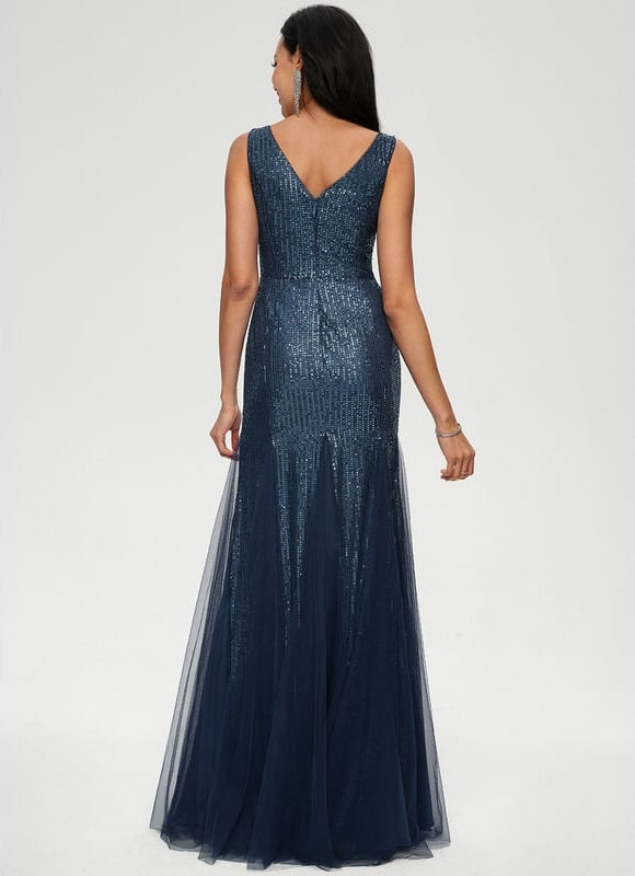 Robe De Bal Pailletée Nude - gallery 3