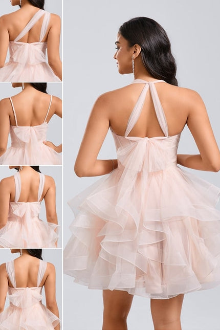 Robe De Bal Tulle Saumon - gallery 1