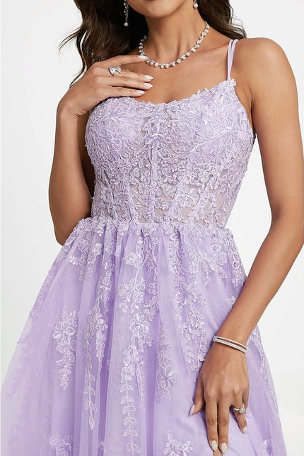 Robe De Bal Lavande Élégante - gallery 7