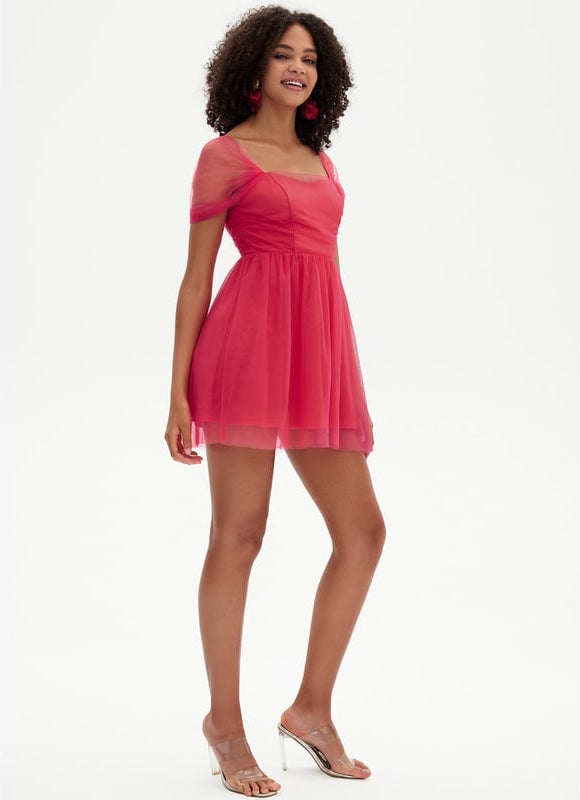 Robe De Bal Tulle Fuchsia - gallery 1