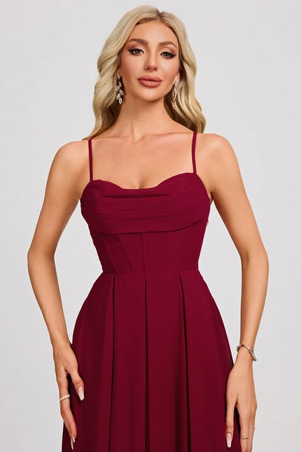 Robe De Bal Longue Bordeaux - gallery 3