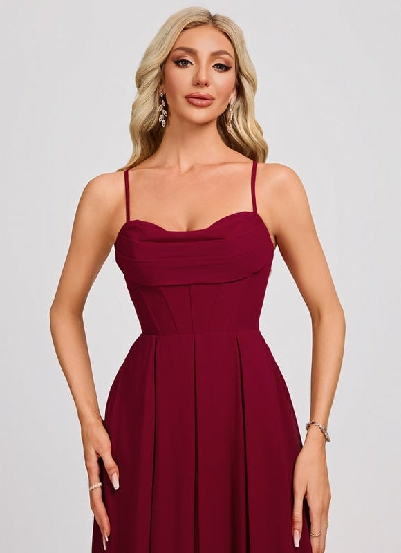Robe De Bal Longue Bordeaux - gallery 3