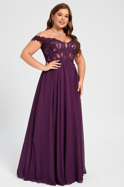 Robe De Bal Violette Élégante - gallery 6