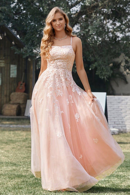 Robe De Bal Fleurie Rose - gallery 4