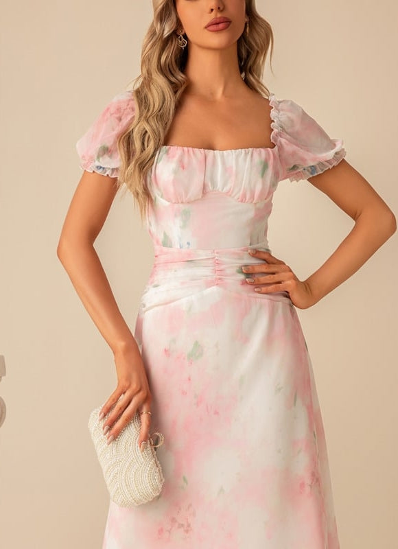 Robe De Bal Florale Pastel - gallery 3