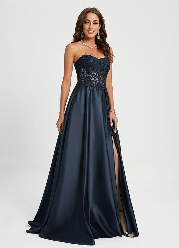 Robe De Bal Éclat Satin - gallery 1