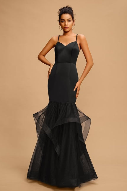 Robe De Bal Sirène Tulle Noir