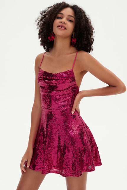 Robe De Bal Disco Fuchsia - gallery 4