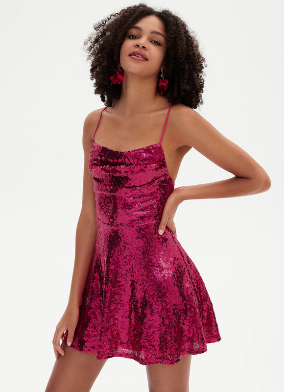 Robe De Bal Disco Fuchsia - gallery 4