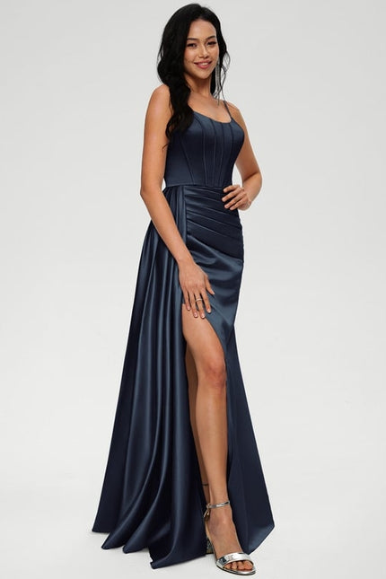 Robe De Bal Satin Fluide Chic - gallery 2