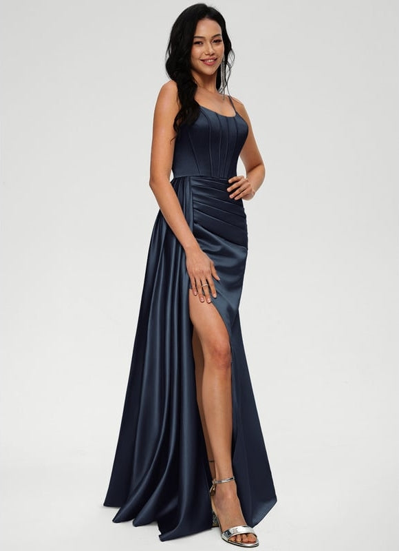 Robe De Bal Satin Fluide Chic - gallery 2