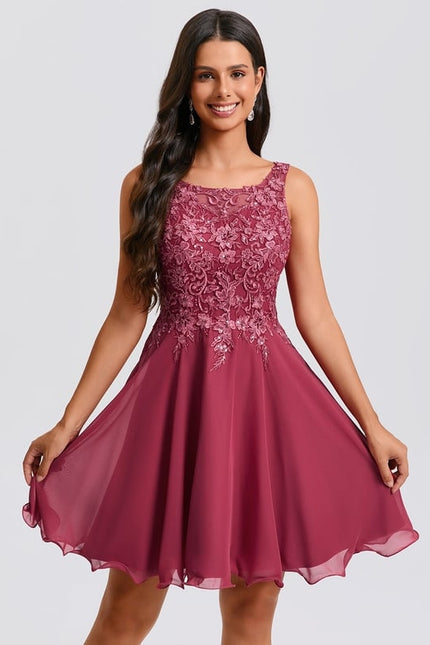 Robe De Bal Évasée Bordeaux