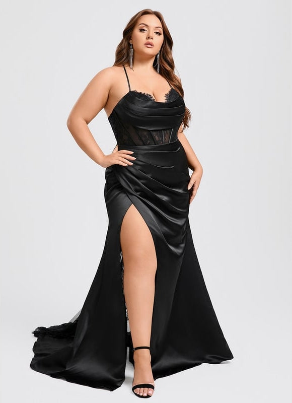 Robe De Bal Élégante Noire - gallery 9