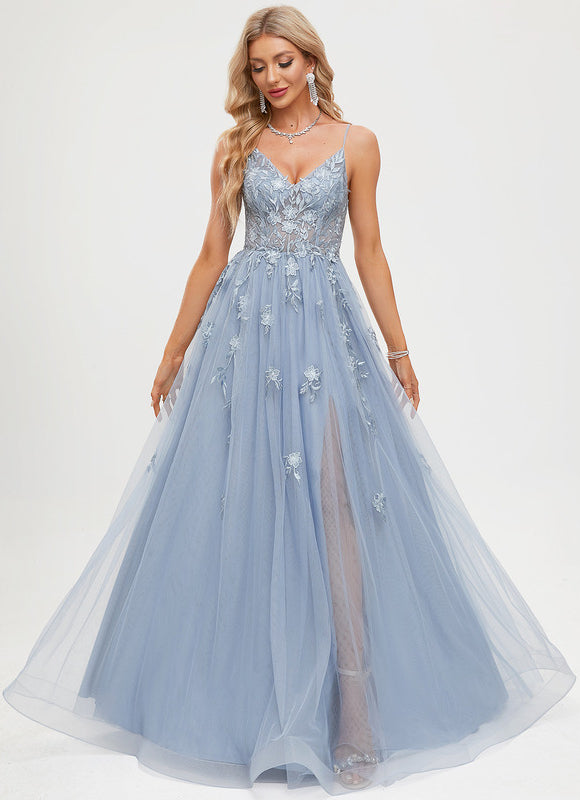 Robe De Bal Vaporeuse Céleste - gallery 3