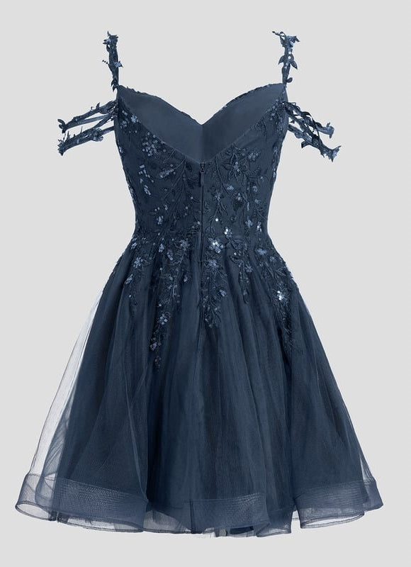 Robe De Bal Tulle Bleu Nuit - gallery 8