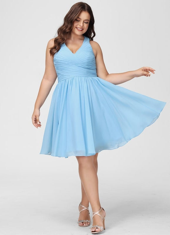 Robe De Bal Mousseline Bordeaux - gallery 7