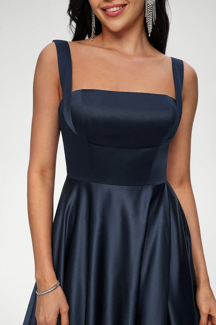 Robe De Bal Satin Marine Chic - gallery 5