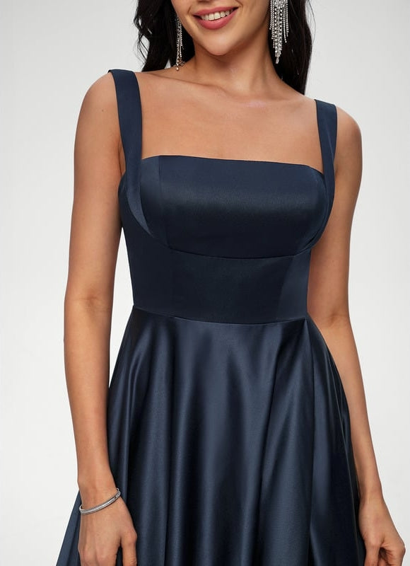 Robe De Bal Satin Marine Chic - gallery 5
