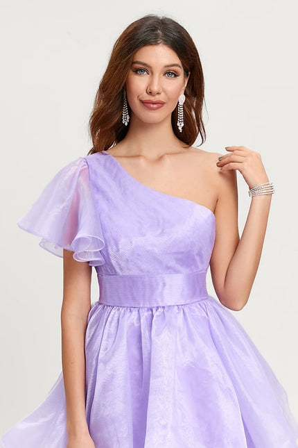 Robe De Bal Asymétrique Légère - gallery 5