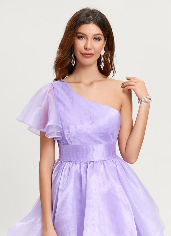 Robe De Bal Asymétrique Légère - gallery 5