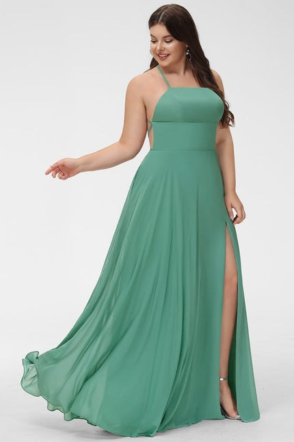 Robe De Bal Fluide Verte - gallery 5