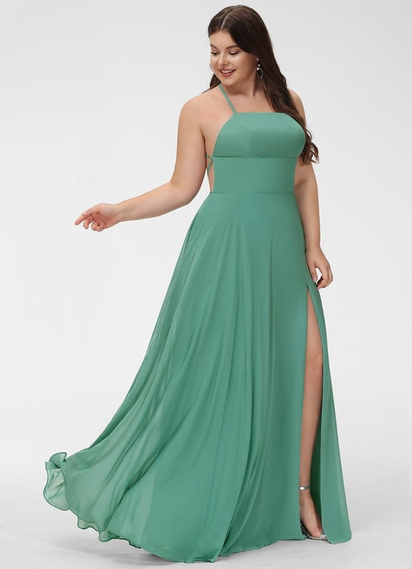 Robe De Bal Fluide Verte - gallery 5