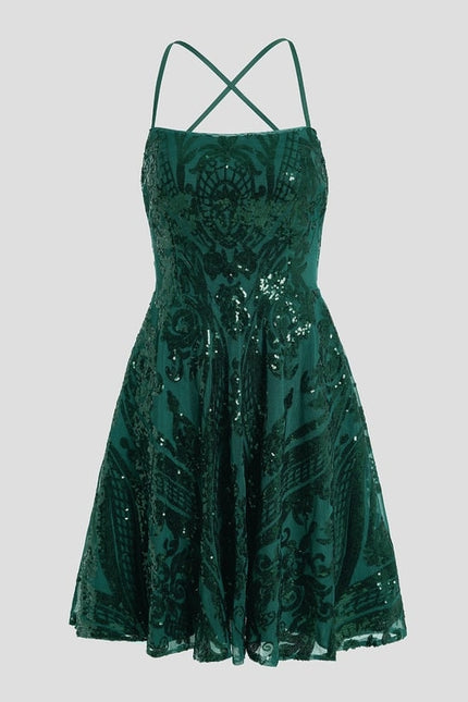 Robe De Bal Pailletée Verte