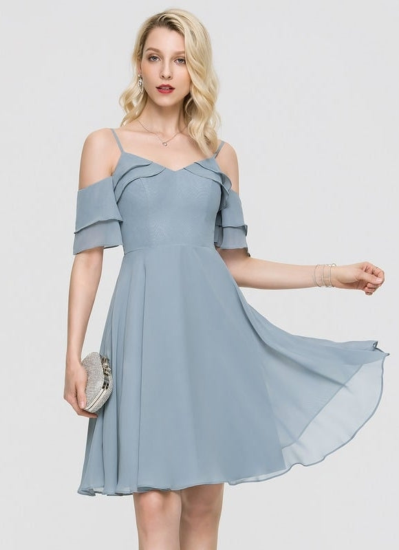 Robe De Bal Fluide Ciel - gallery 1