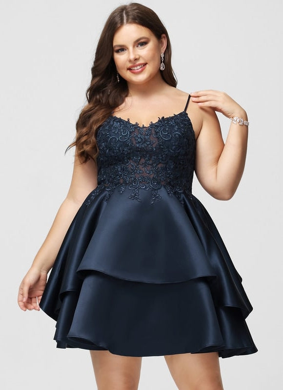 Robe De Bal Satinée Courte - gallery 9