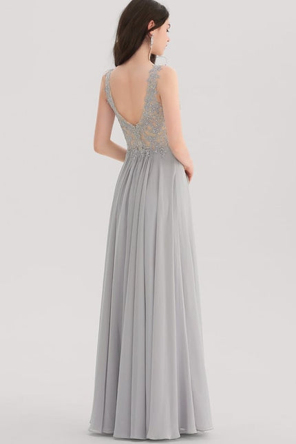 Robe De Bal Gris Lumineux - gallery 2