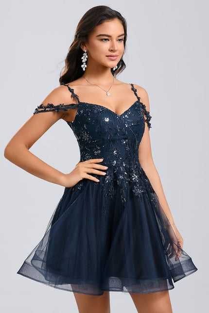 Robe De Bal Tulle Bleu Nuit - gallery 5