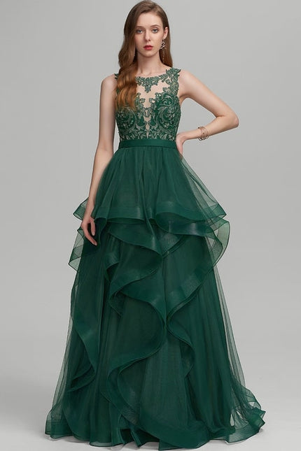 Robe De Bal Émeraude Volante - gallery 3