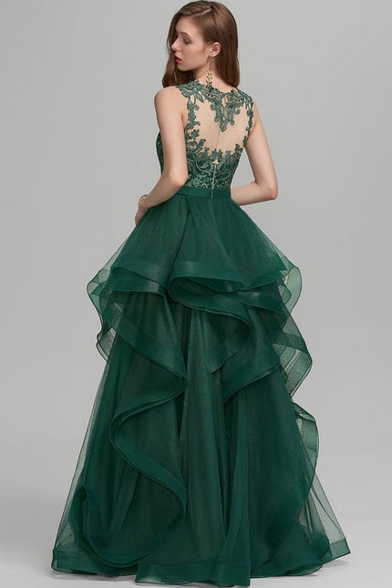 Robe De Bal Émeraude Volante - gallery 1