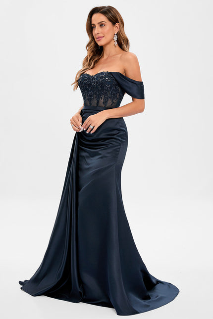 Robe De Bal Sirène Satinée - gallery 5