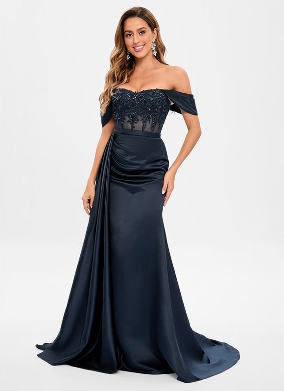 Robe De Bal Sirène Satinée