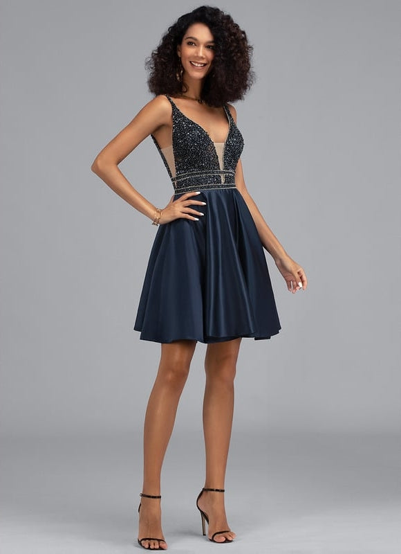 Robe De Bal Satinée Étoilée - gallery 3