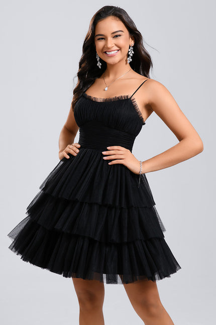 Robe De Bal Tulle Noire Volants - gallery 3