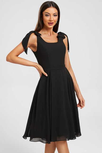 Robe De Bal Noire Fluide - gallery 4