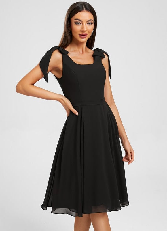 Robe De Bal Noire Fluide - gallery 4