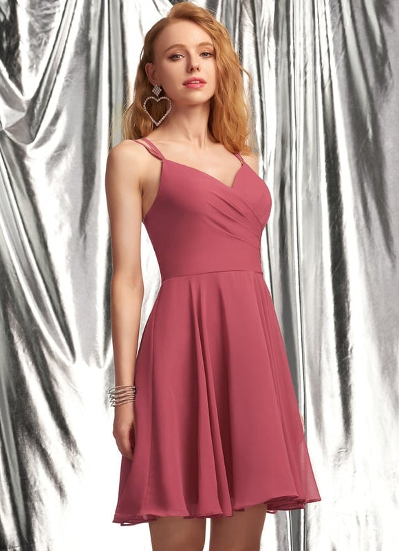 Robe De Bal Fluide Rose - gallery 2