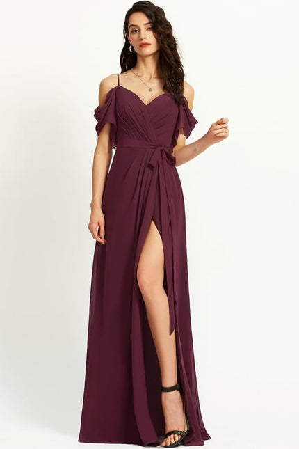 Robe De Bal Fluide Bordeaux