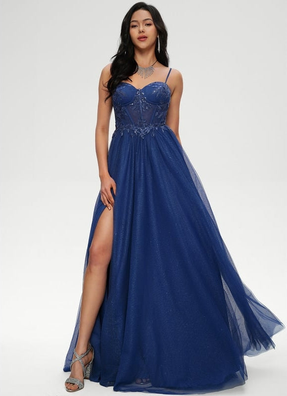 Robe De Bal Scintillante Évasée - gallery 3