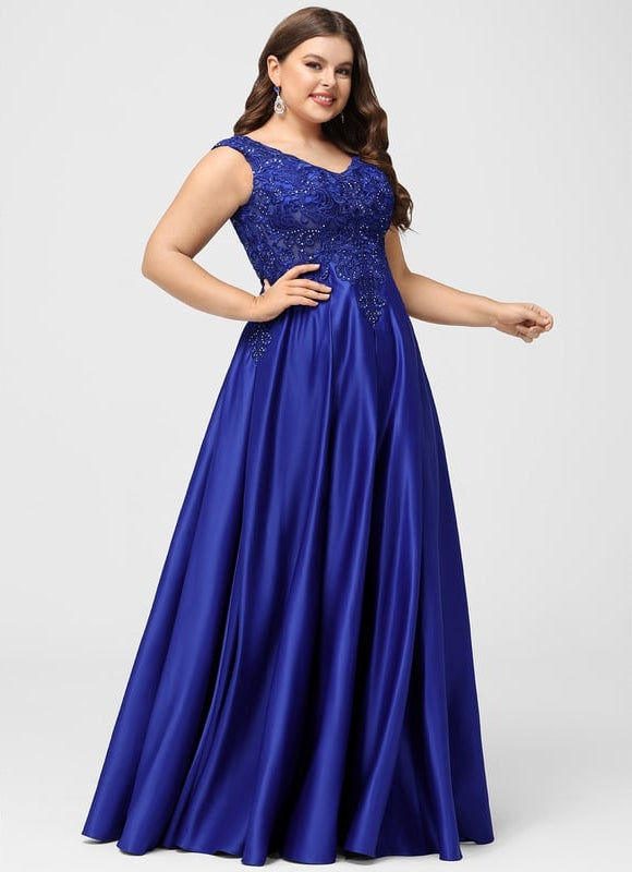 Robe De Bal Satinée Royal - gallery 9