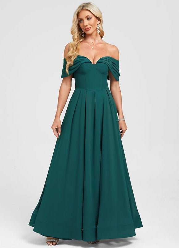 Robe De Bal Mousseline Émeraude - gallery 4