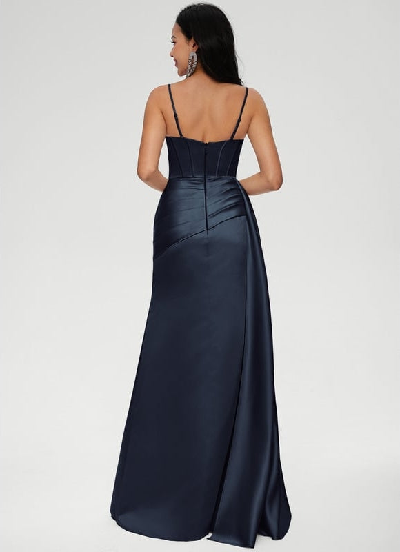 Robe De Bal Satin Fluide Chic - gallery 4